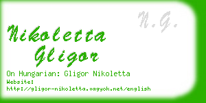 nikoletta gligor business card